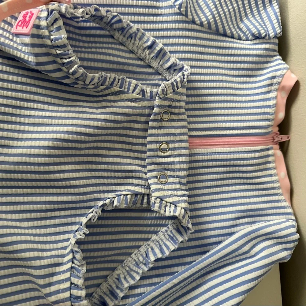 Ruffle Butts 2T girls bathing suit seersucker - Picture 4 of 4